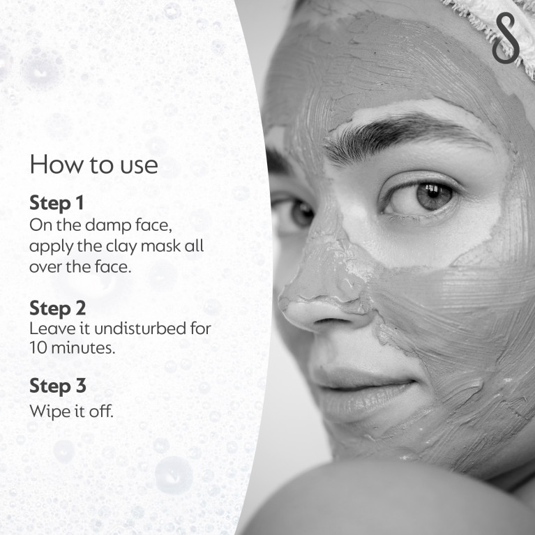 Маска для лица с глиной матирующая и сужающая поры