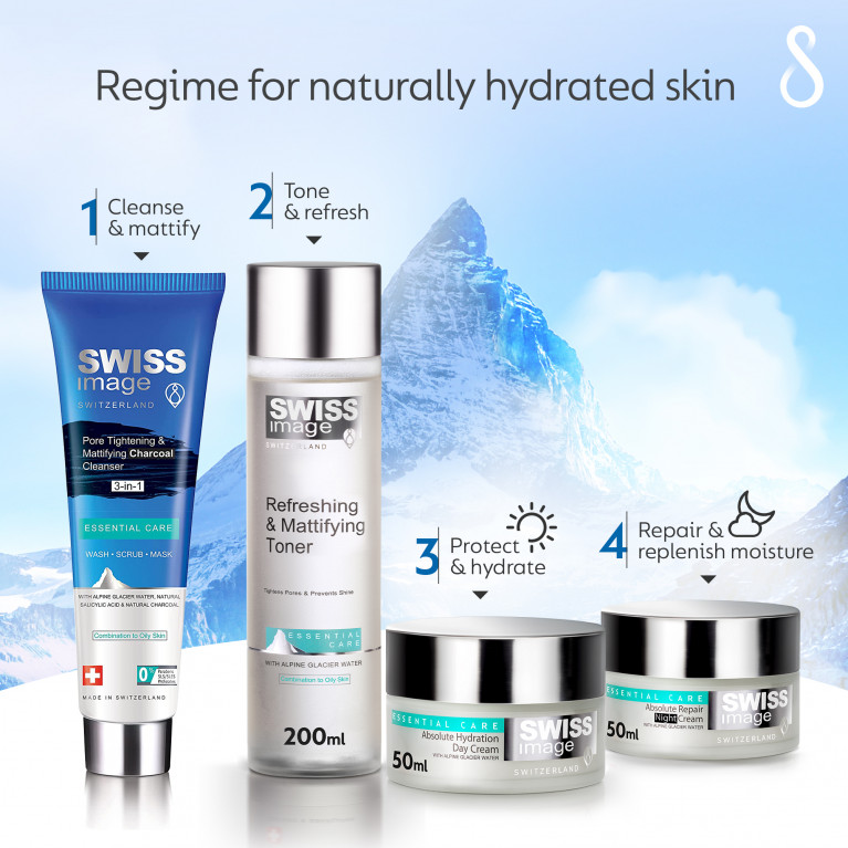 Сужающее поры и матирующее очищающее средство с углем 3-в-1